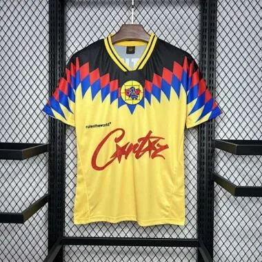 95-96 America RTW Yellow Retro Kit Vintage Shirt Sport AAAAJersey Yupoo