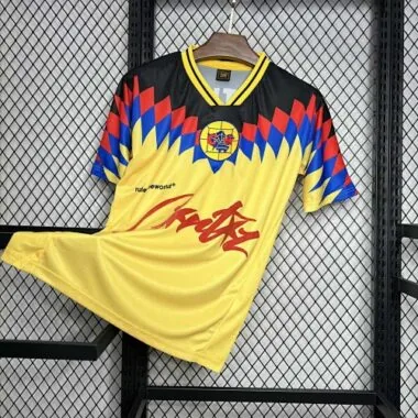 95-96 America RTW Yellow Retro Kit Vintage Shirt Sport AAAAJersey Yupoo