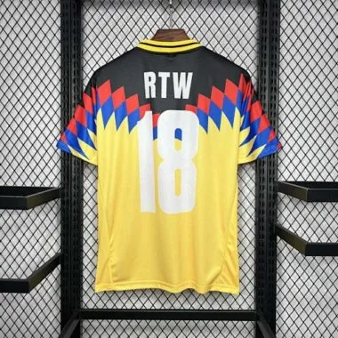 95-96 America RTW Yellow Retro Kit Vintage Shirt Sport AAAAJersey Yupoo