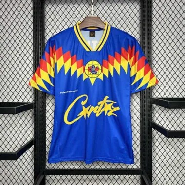 95-96 Club America RTW Blue Retro Kit Vintage Shirt Sport AAAAJersey Yupoo