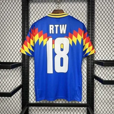 95-96 Club America RTW Blue Retro Kit Vintage Shirt Sport AAAAJersey Yupoo