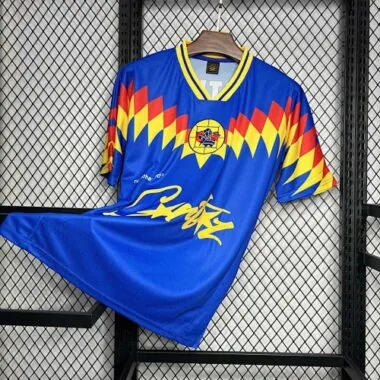 95-96 Club America RTW Blue Retro Kit Vintage Shirt Sport AAAAJersey Yupoo