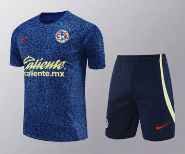 24-25 Club America Training Suits Cyan-Blue Kits Soccer Jerseys Yupoo