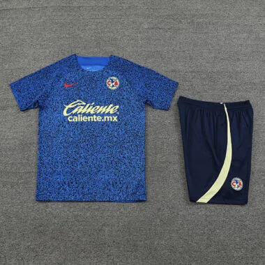 24-25 Club America Training Suits Cyan-Blue Kits Soccer Jerseys Yupoo