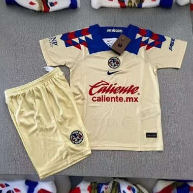 23-24 Club América Home Kids Kits Children Suits Soccer Jerseys Yupoo