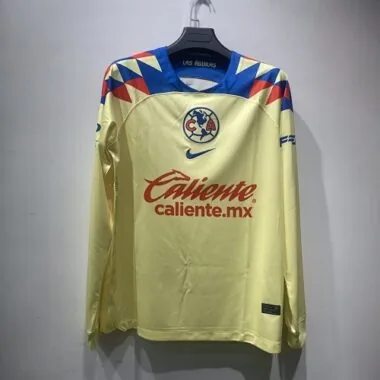 23-24 Club de Futbol America Home Long Sleeve Kit Cheap Jersey Yupoo