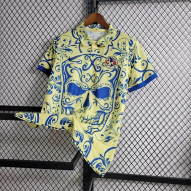 23-24 Americas Day of the Dead Special Edition Yellow S-4XL Cheap Soccer Jerseys