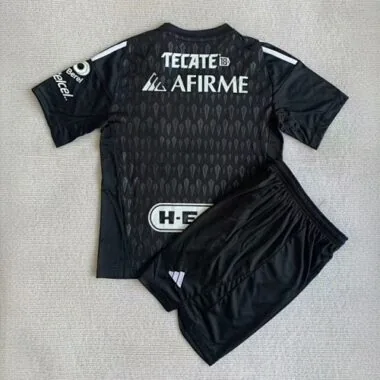 23-24 Tigres UANL Goalkeeper Kids Kits Black Children Sets Soccer Jerseys Yupoo