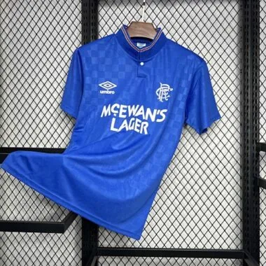87-90 Rangers thuisretro-tenue, vintage sportshirt