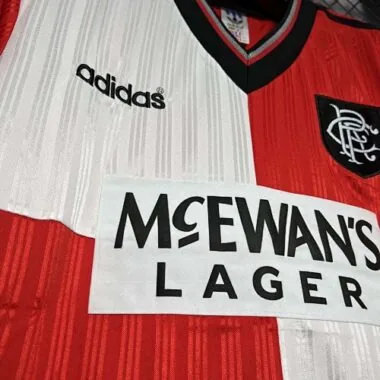 95-96 Rangers uitwedstrijd retro-tenue vintage sportshirt