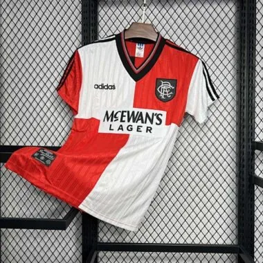 95-96 Rangers uitwedstrijd retro-tenue vintage sportshirt