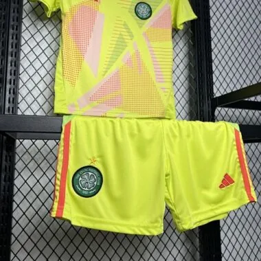 24-25 Celtic First Yellow Goalkeeper Kid Kits Youth Apparels Football AAAAJersey Yupoo