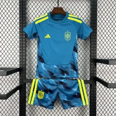 World Cup Jersey 2026 Spain Goalkeeper Kids Kit Soccer T-Shirt AAAAJersey Supply Yupoo