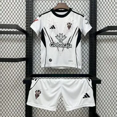 25-26 Albacete Home Kids Kit Soccer T-Shirt AAAAJersey Supply Yupoo