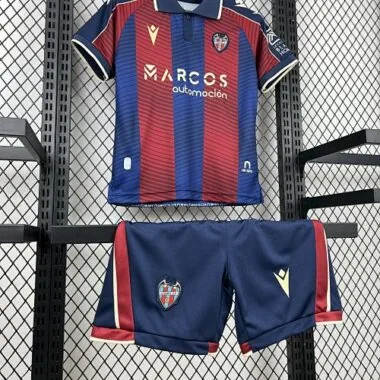 25-26 Levante UD Home Jersey Kids Kit Soccer T-Shirt