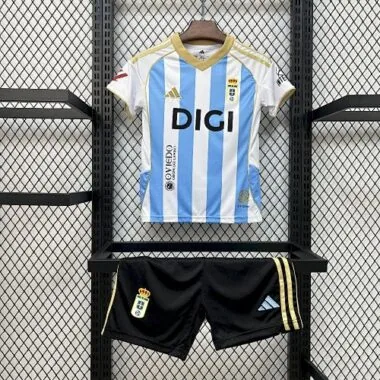 25-26 Real Oviedo Third Kids Kit Soccer T-Shirt AAAAJersey Supply Yupoo