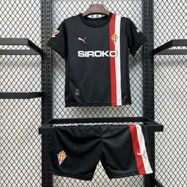 25-26 Sporting de Gijón Away Kids Kit Soccer T-Shirt AAAAJersey Supply Yupoo