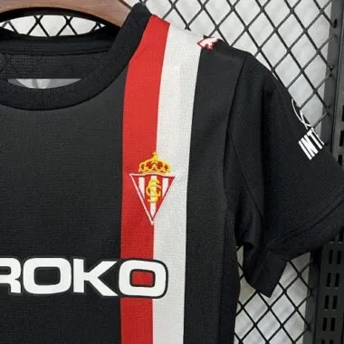 25-26 Sporting de Gijón Away Kids Kit Soccer T-Shirt
