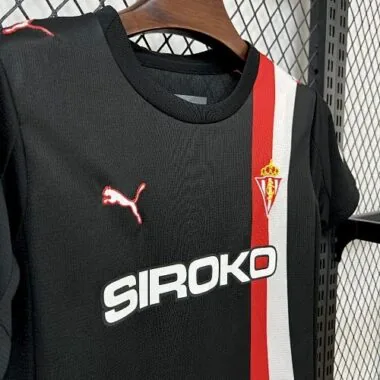 25-26 Sporting de Gijón Away Kids Kit Soccer T-Shirt
