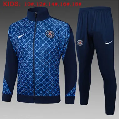 25-26 PSG Blue Kids Jackets Kit Soccer T-Shirt AAAAJersey Supply Yupoo
