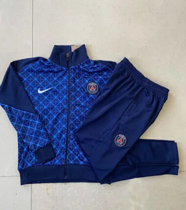 25-26 PSG Blue Kids Jackets Kit Soccer T-Shirt