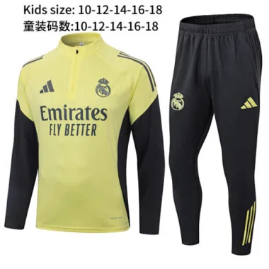 25-26 Real Madrid Kids tracksuit Kit Soccer T-Shirt AAAAJersey Supply Yupoo