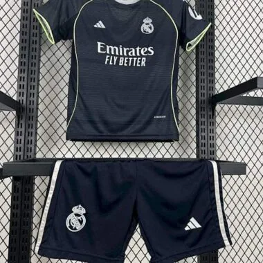 25-26 Real Madrid Away Kids Kit Football T-Shirt Joy