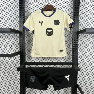 25-26 Barcelona Away Kid Kits Youth Apparels AAAAJersey Supply Yupoo