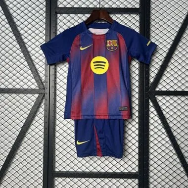 25-26 Barcelona Home Kid Kits Youth Apparels AAAAJersey Supply Yupoo
