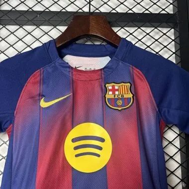 25-26 Barcelona Home Kid Kits Youth Apparels