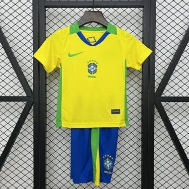 2025 Brazil Home Kid Kits Youth Apparels AAAAJersey Wholesale Yupoo