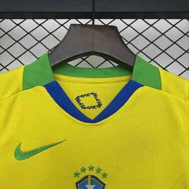 2025 Brazil Home Kid Kits Youth Apparels