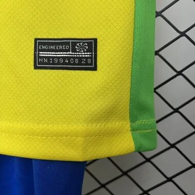 2025 Brazil Home Kid Kits Youth Apparels