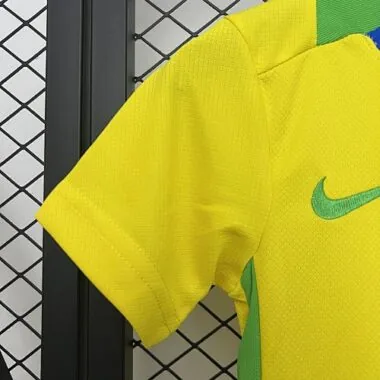 2025 Brazil Home Kid Kits Youth Apparels