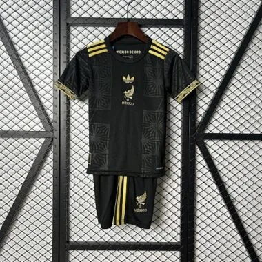 2025 Mexico Gold Black Kid Kits Youth Apparels AAAAJersey Dropship Yupoo
