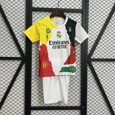 25-26 Cristiano Ronaldo All Club Mix Kids Kit Soccer AAAAJersey Yupoo