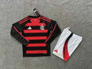 2025 Flamengo Home Long sleeves Kids Kit Soccer AAAAJersey Yupoo