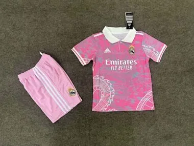 25-26 Real Madrid Pink Special Edition Kids Kit Soccer AAAAJersey Yupoo