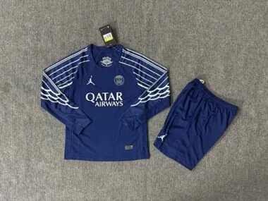 2024 PSG Fourth Long sleeves Kids Kit Soccer AAAAJersey Yupoo