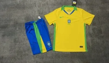 2025 Brazil Home Kid Kits Soccer AAAAJersey Yupoo