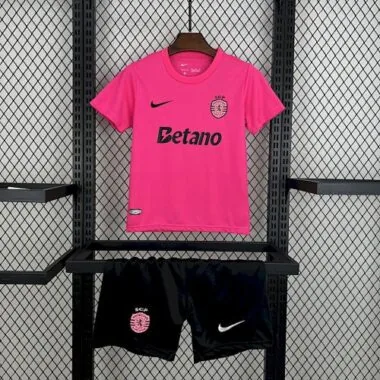 24-25 Sporting Lisbon Pink Kids Kit Soccer AAAAJersey