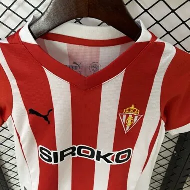 24-25 Sporting De Gijon Home Kids Kit Soccer