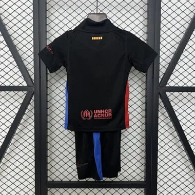 24-25 Barcelona Away Black Kids Kit Soccer