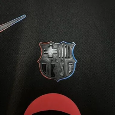 24-25 Barcelona Away Black Kids Kit Soccer