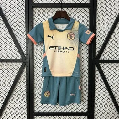 24-25 Manchester City Third Kids Kit Soccer AAAAJersey