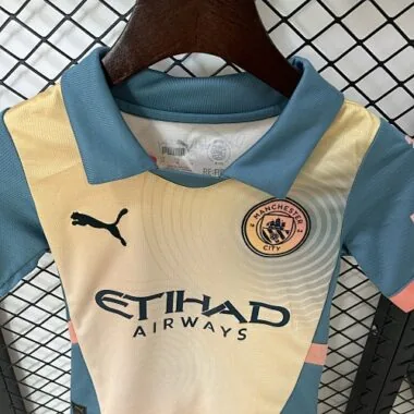 24-25 Manchester City Third Kids Kit Soccer AAAAJersey