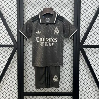 24-25 Real Madrid Third Kids Kit Soccer AAAAJersey