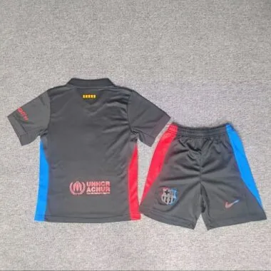 24-25 Barcelona Away Black Kid Kits Derby Coldplay Football