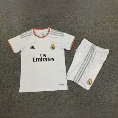 13-14 Real Madrid Home Retro Kid Kits Children Sets Jersey