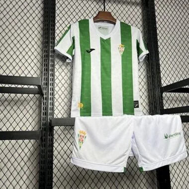 24-25 Cordoba FC: divise da bambino per le partite in casa, abbigliamento per ragazzi, calcio